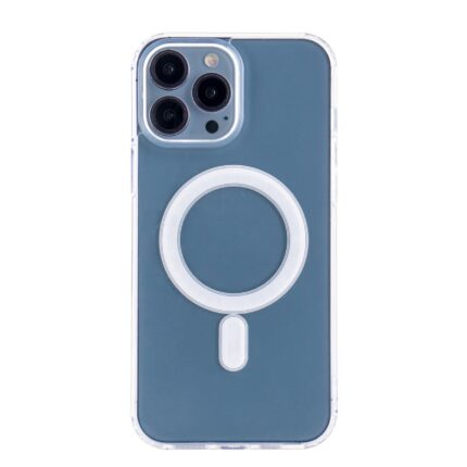 Magnetic Wireless Charging TPU Bumper Case For iPhone 13 Pro Max In Clear