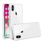 Clear protective cases for iPhone X showing front and back views.