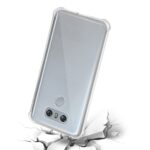 A smartphone with a cracked screen lying on a cracked surface.