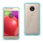 Smartphone with a blue protective case on a white background.