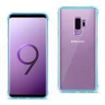 Samsung Galaxy S9 smartphone shown from front and back with purple color.