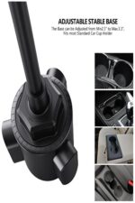 Adjustable car cup holder base with examples.