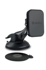 Black magnetic car phone holder mount.