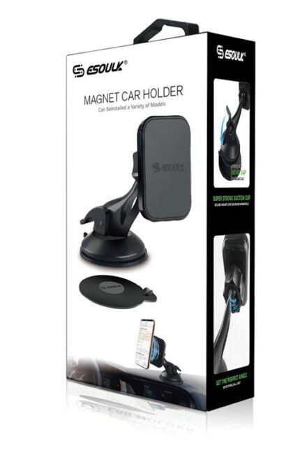 Magnet car holder packaging with images.