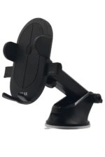 Car phone holder with adjustable arm.