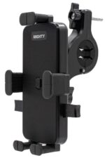 Bicycle phone mount with adjustable grips.