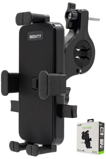Bicycle phone mount with packaging box.