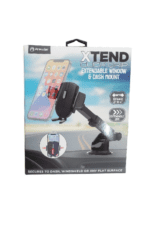 Phone mount packaging with extendable window feature.