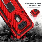 Rugged red phone case providing anti-shock and anti-fall protection.
