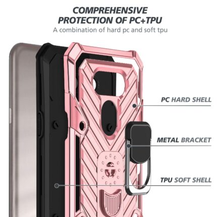 Rugged phone case with multi-layer protection and precise cutouts.