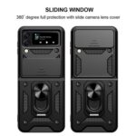 Rugged sliding window phone case with 360° camera lens cover protection.