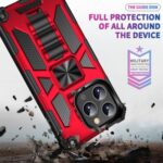 Rugged red phone case providing full protection for device corners and back.