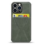 Phone case with a built-in card holder pocket.