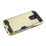 Gold and black protective phone case with card slot.