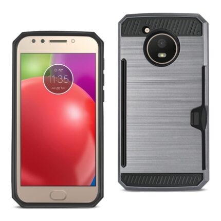 Rugged smartphone with durable protective case shown front and back.