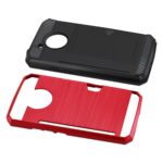 Two protective phone cases in black and red colors.