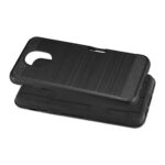 Black rugged phone case with textured design.