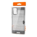 Clear protective phone case in packaging.