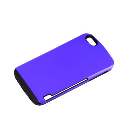 Purple and black smartphone case with a sleek design.