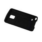 Black smartphone protective case with cutouts for camera and buttons.