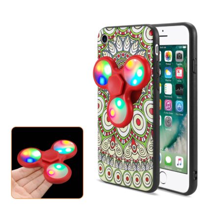 Colorful fidget spinner phone case with vibrant popping colors.