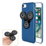 Blue phone case with attached black fidget spinner.