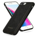 Black textured phone case on a smartphone.