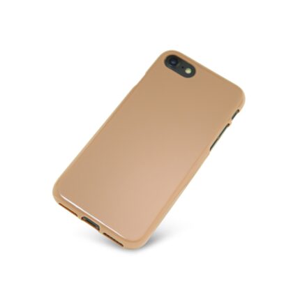Sleek gold-colored smartphone case with a minimalistic design.