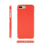 Bright red phone case shown from multiple angles.