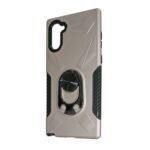 Protective smartphone case with a built-in ring holder.