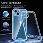 Transparente Handyhülle schützt vor Kratzern und Vergilbung.