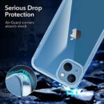 Clear phone case with air-cushioned corners for drop protection.