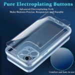 Clear phone case with protective buttons for enhanced responsiveness and durability.
