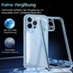 Klarer Handyhüllen-Schutz mit Anti-Oxidationsbeschichtung gegen Vergilbung.