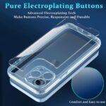 Transparent protective phone case with advanced electroplating buttons.