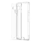 Transparent clear phone case showcasing its slim design.