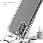 Transparent phone case showcasing sleek design and camera cutout.