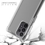 Clear protective phone case with reinforced corners for impact cushioning.
