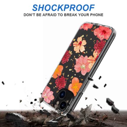 Shockproof phone case protecting against drops and impacts.