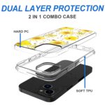 Dual-layer phone case with hard PC and soft TPU for enhanced protection.