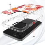 Transparent protective phone case layers showing TPU material and camera cutout.