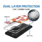 Illustration of a dual-layer phone case with hard PC and soft TPU protection.