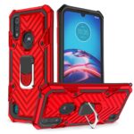 Red rugged phone case with kickstand and reinforced corners.