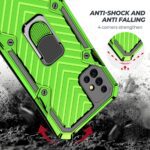 Rugged green phone case with shockproof and anti-fall design.