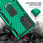 Rugged green phone case with anti-shock and anti-fall features.