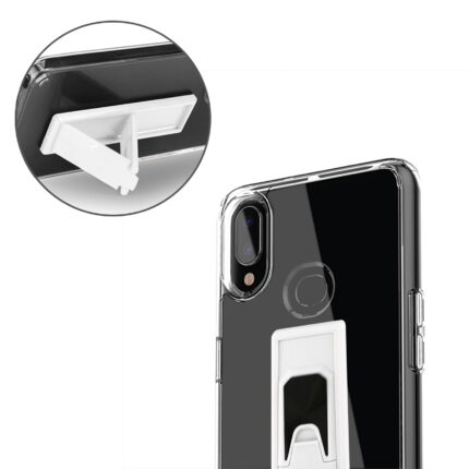 Smartphone case with a built-in white kickstand.