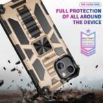 Rugged phone case providing full protection around the device.