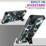 Phone case with built-in kickstand and camouflage design.