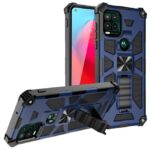Rugged phone case with kickstand and reinforced corners for protection.