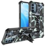 Rugged camouflage phone case with kickstand for OnePlus phone.